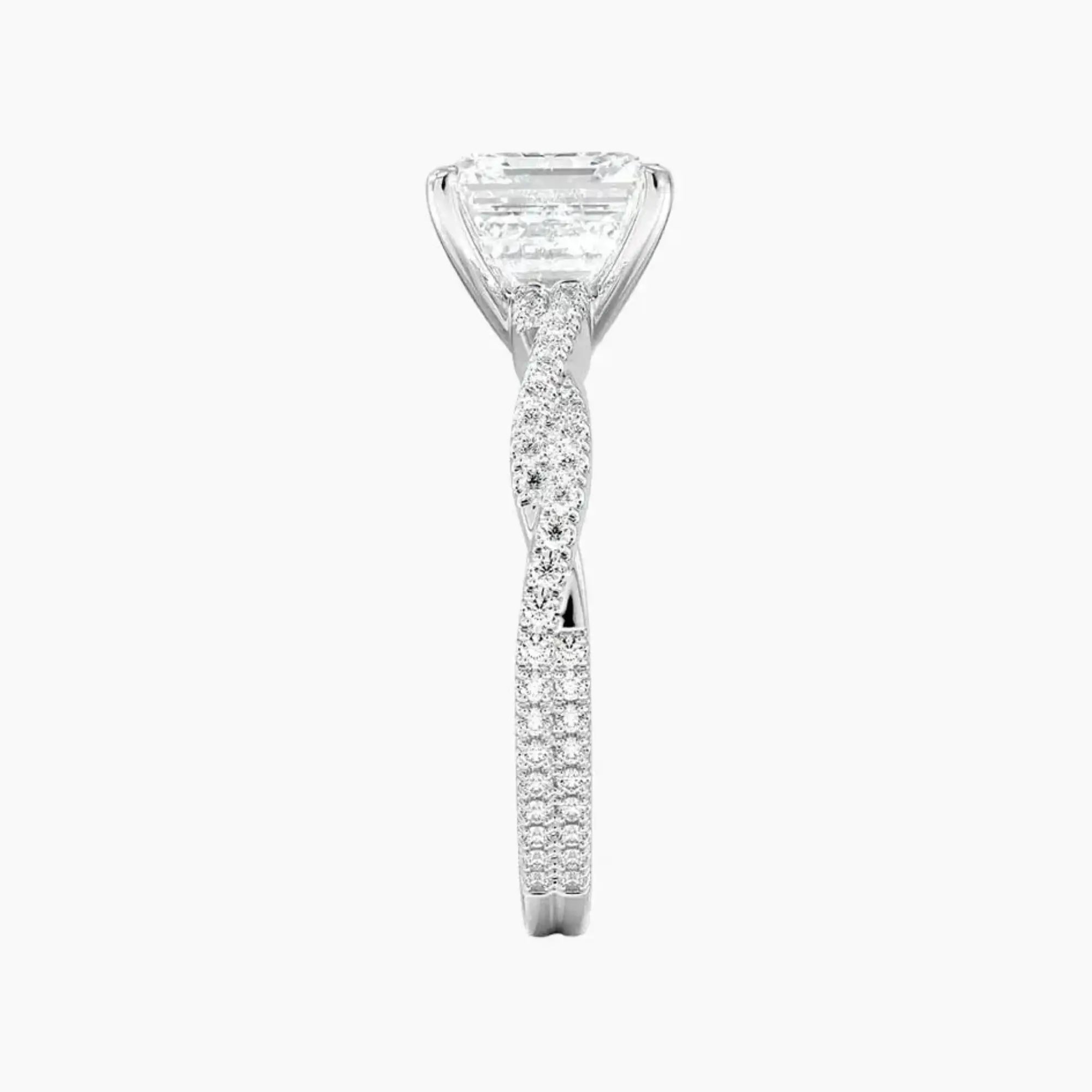 OBSER360 - Briar Solitaire Asscher engagement ring setting view 3