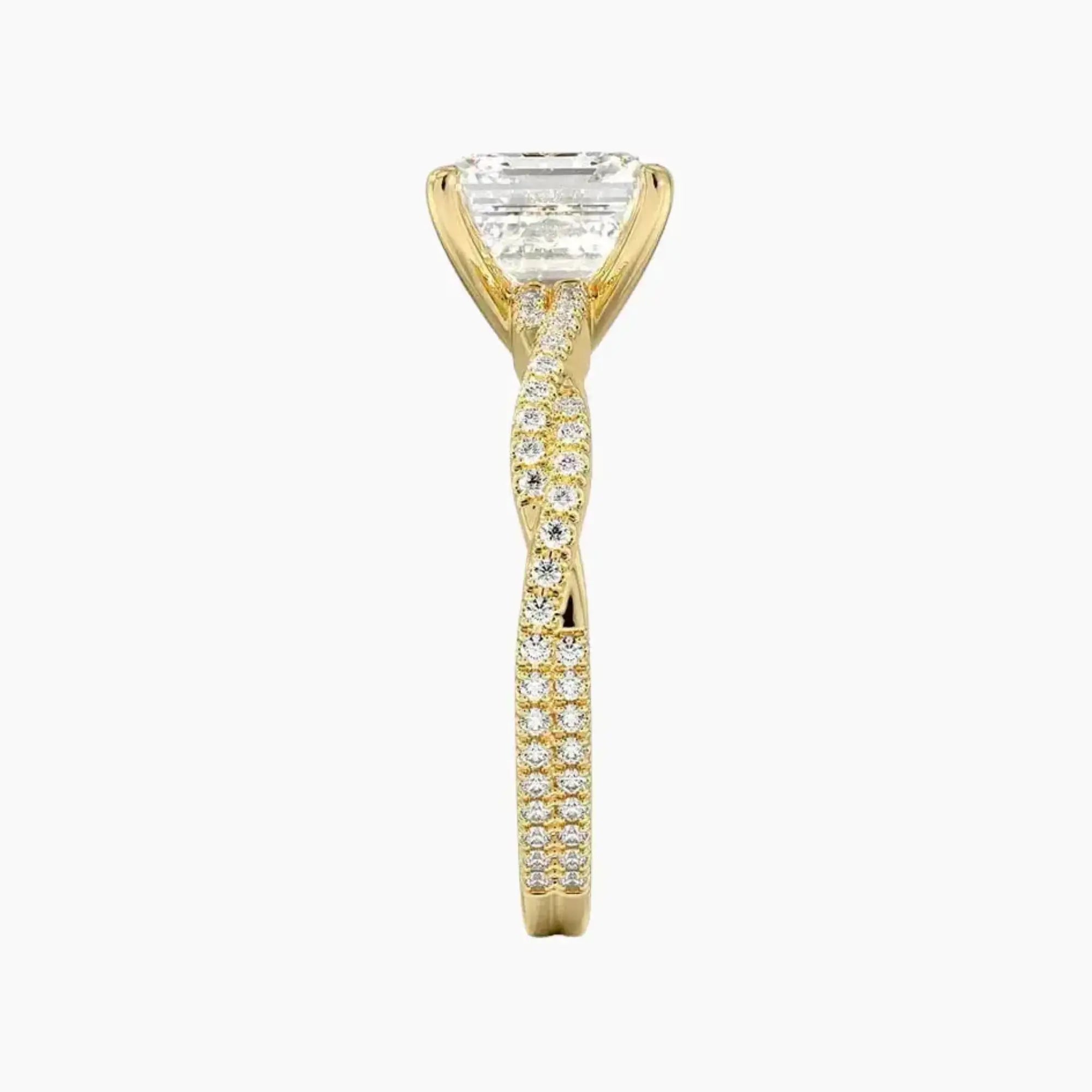 OBSER360 - Briar Solitaire Asscher engagement ring setting view 9