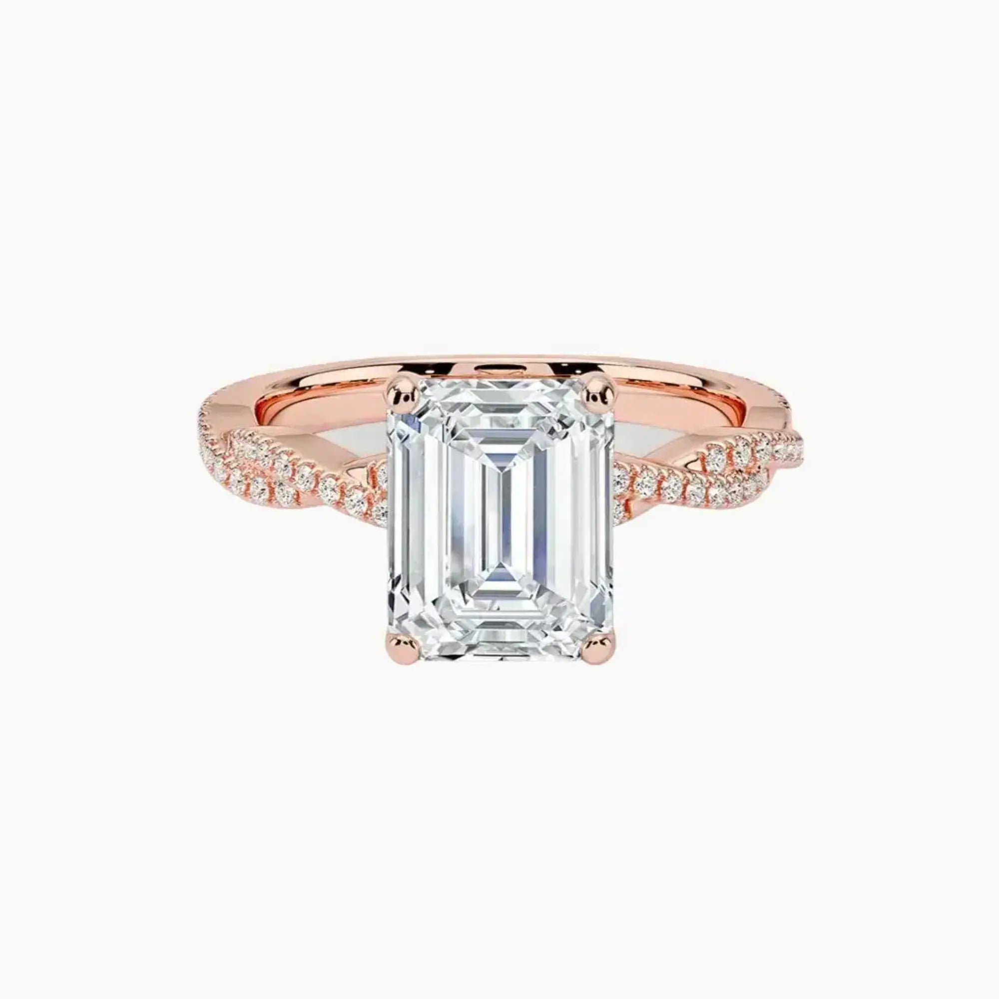 OBSER353 - Cassia Solitaire Emerald engagement ring setting view 4