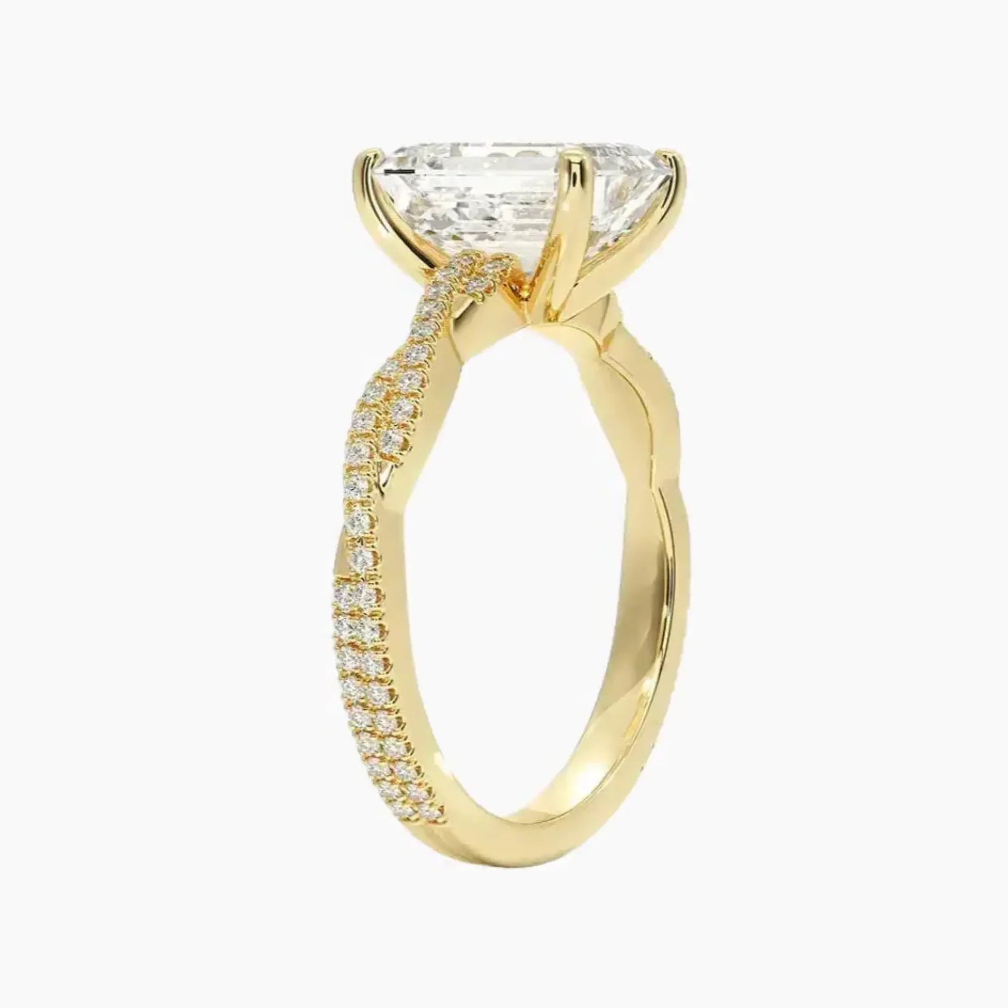 OBSER353 - Cassia Solitaire Emerald engagement ring setting view 8