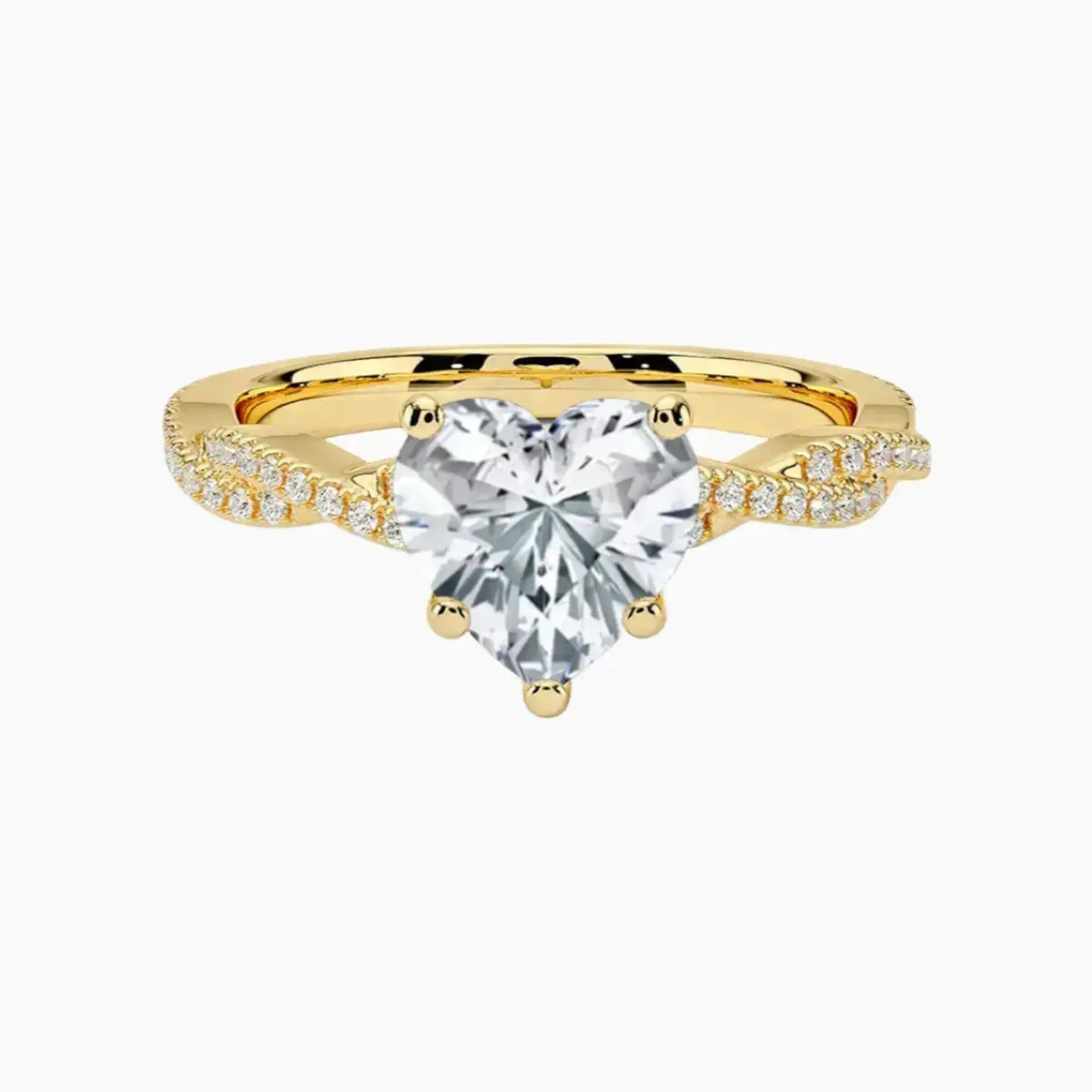 OBSER359 - Briar Solitaire Heart engagement ring setting view 7