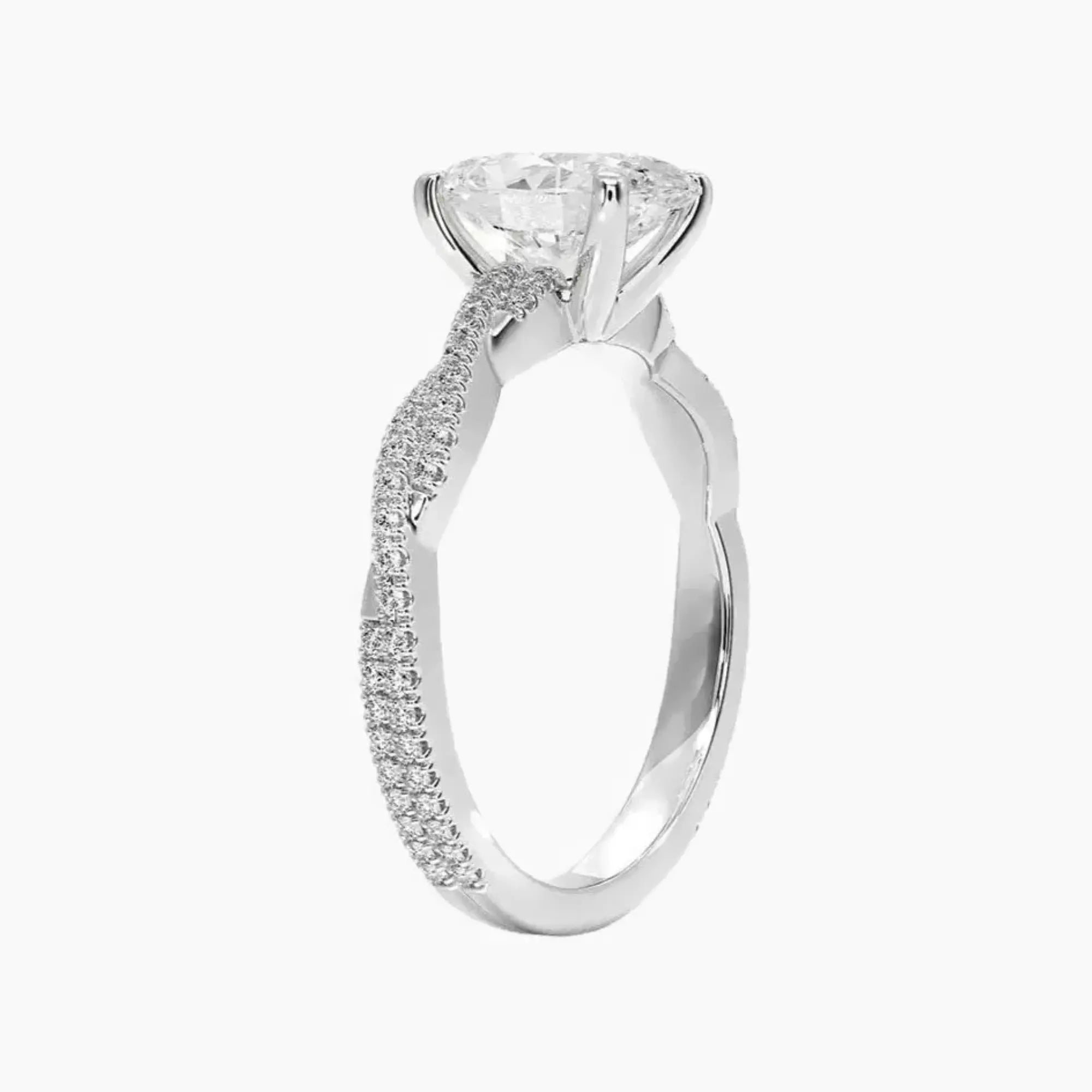 OBSER152 - Briar Solitaire Oval engagement ring setting view 2