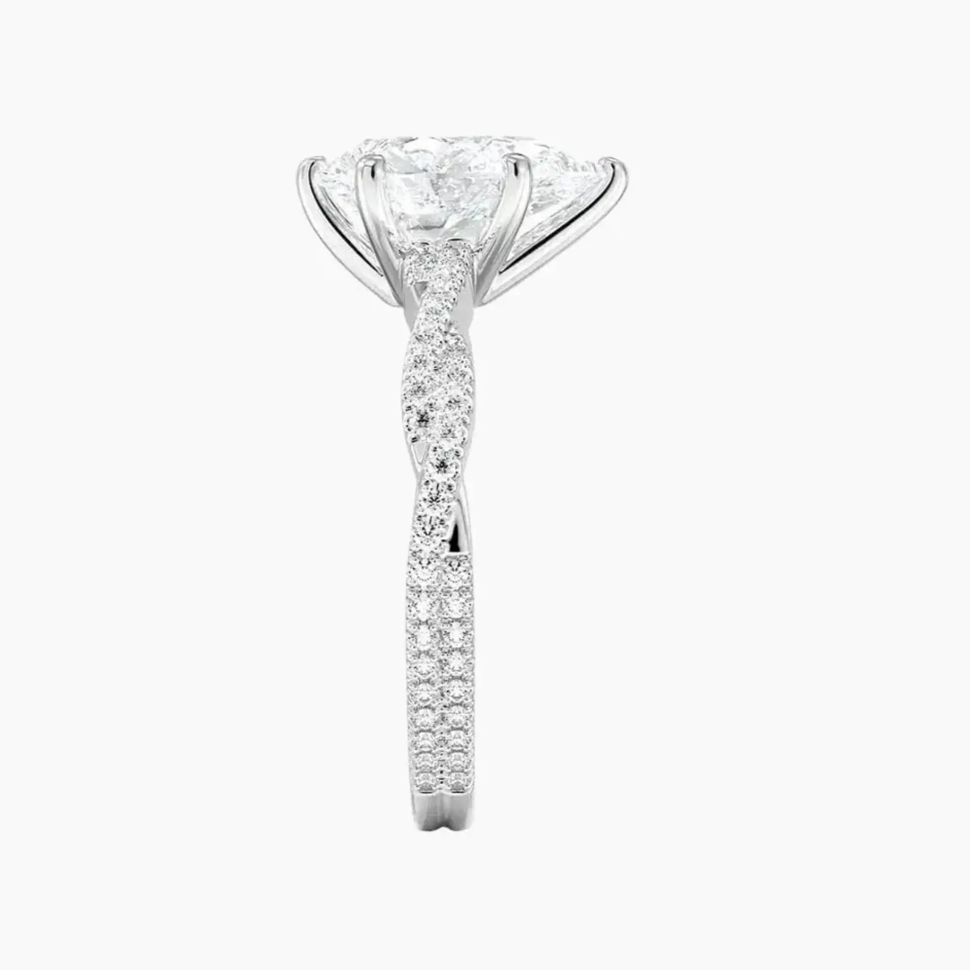 OBSER355 - Cassia Solitaire Pear engagement ring setting view 3