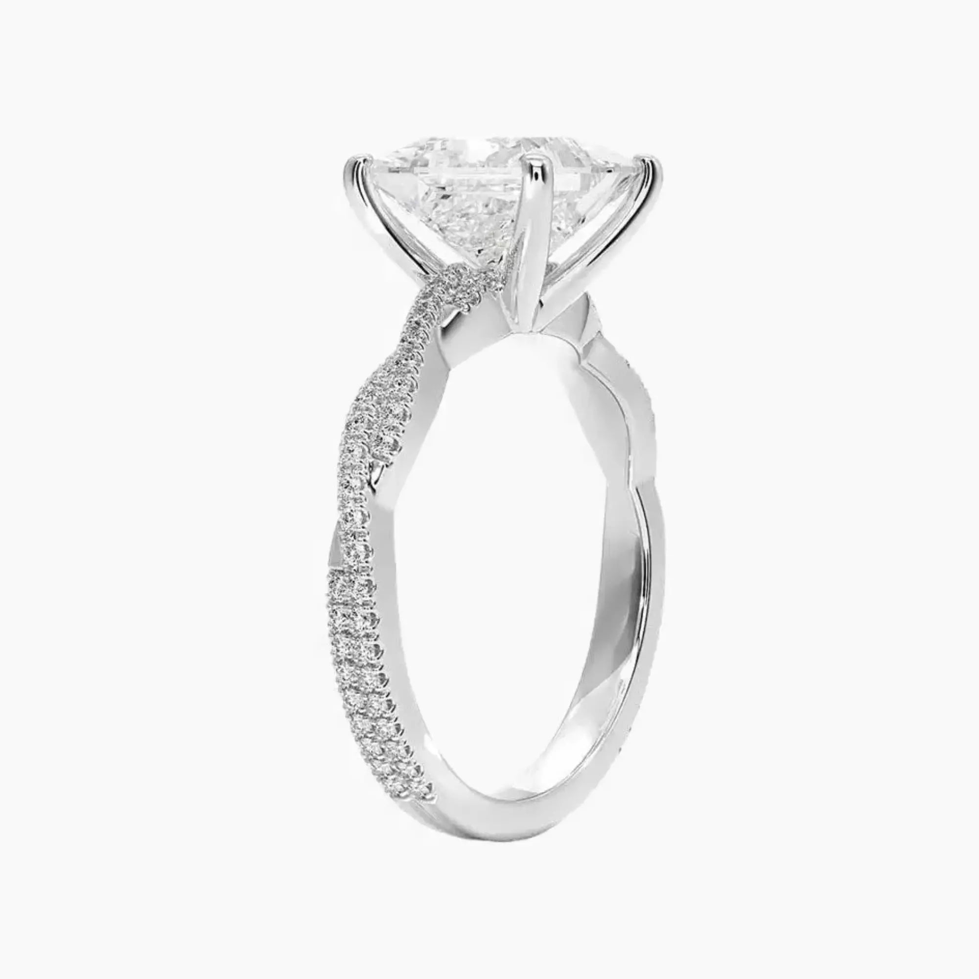 OBSER354 - Cassia Solitaire Princess engagement ring setting view 2