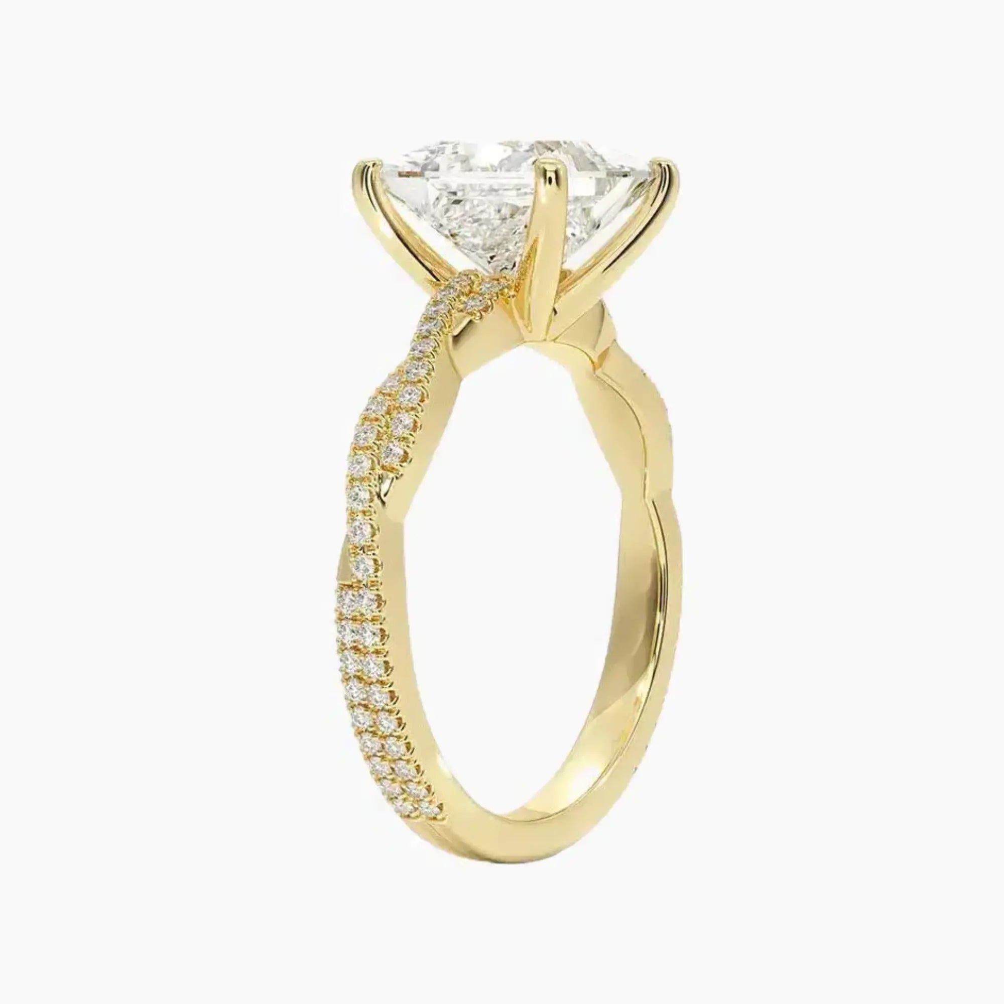 OBSER354 - Cassia Solitaire Princess engagement ring setting view 8