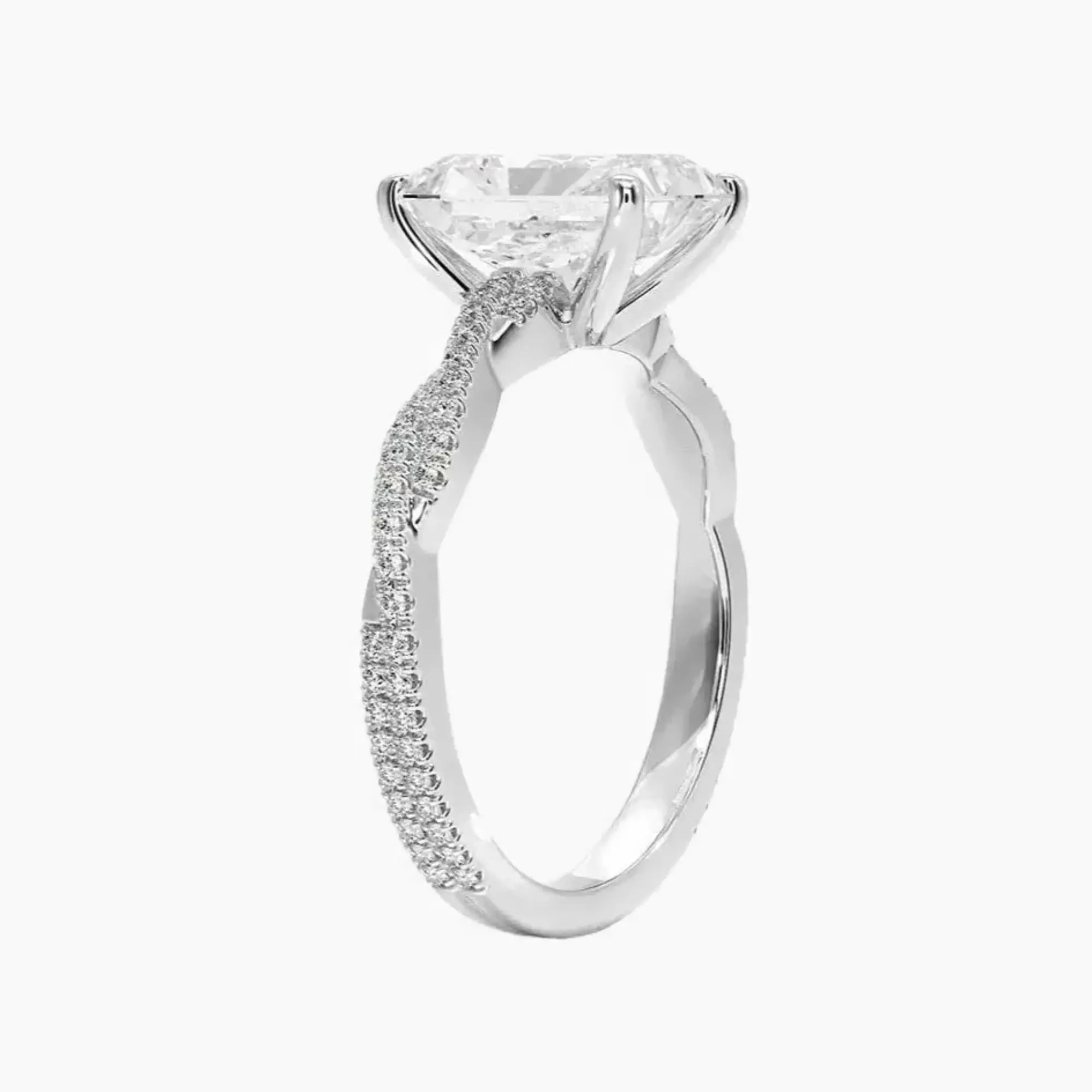 OBSER350 - Cassia Solitaire Radiant engagement ring setting view 2