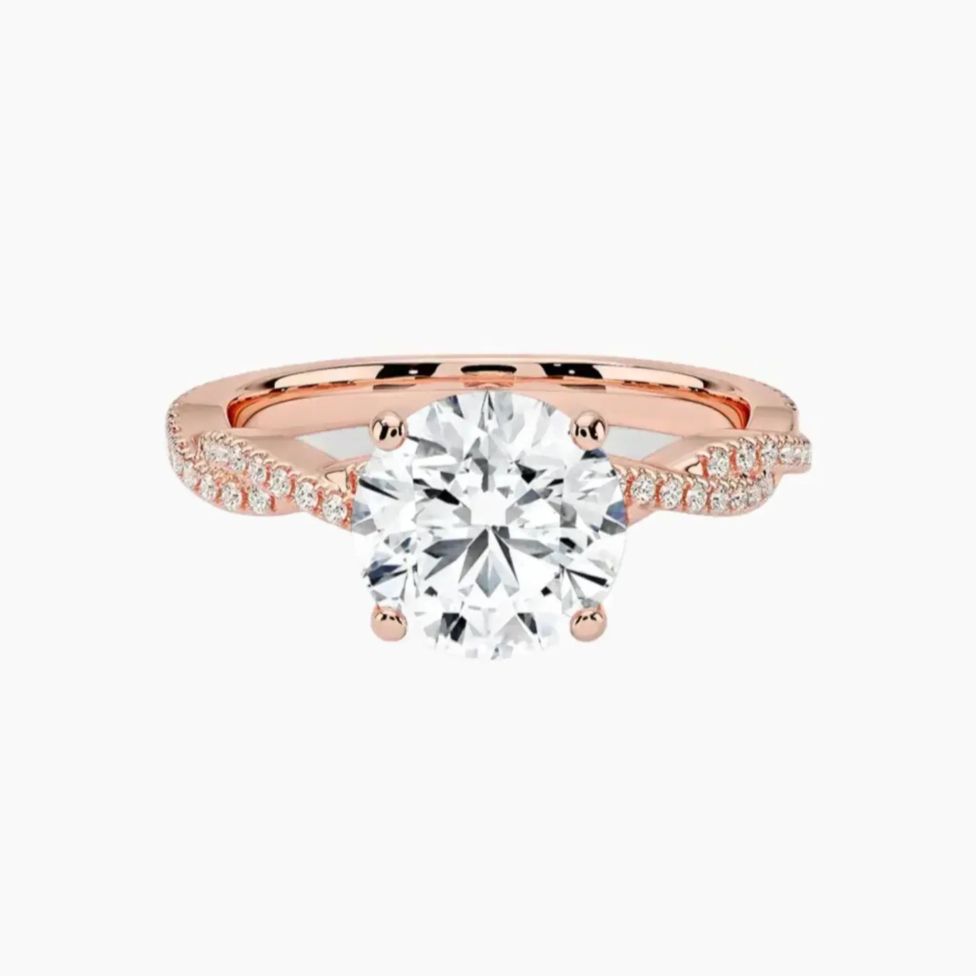 OBSER358 - Cassia Solitaire Round engagement ring setting view 4