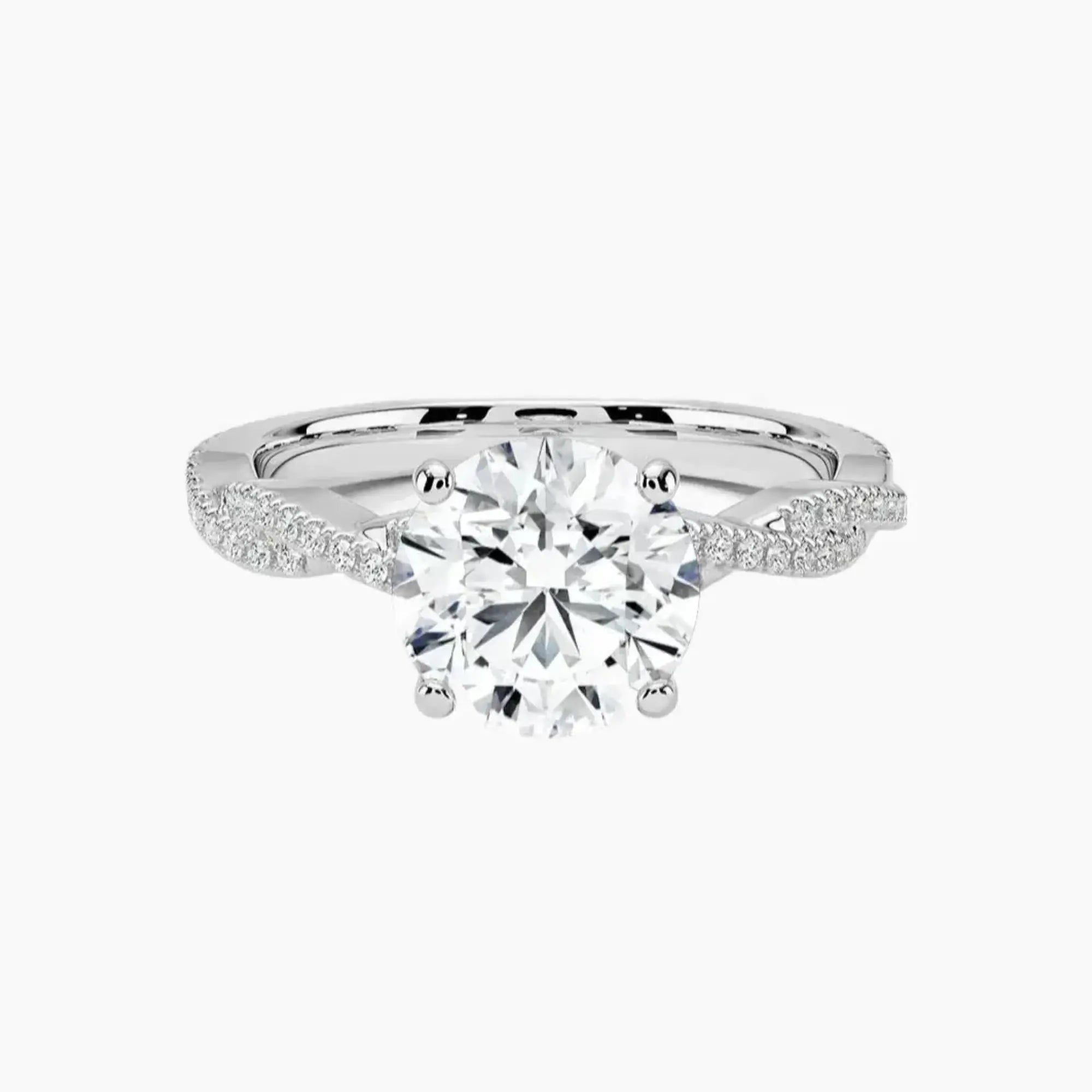 OBSER358 - Cassia Solitaire Round engagement ring setting view 1