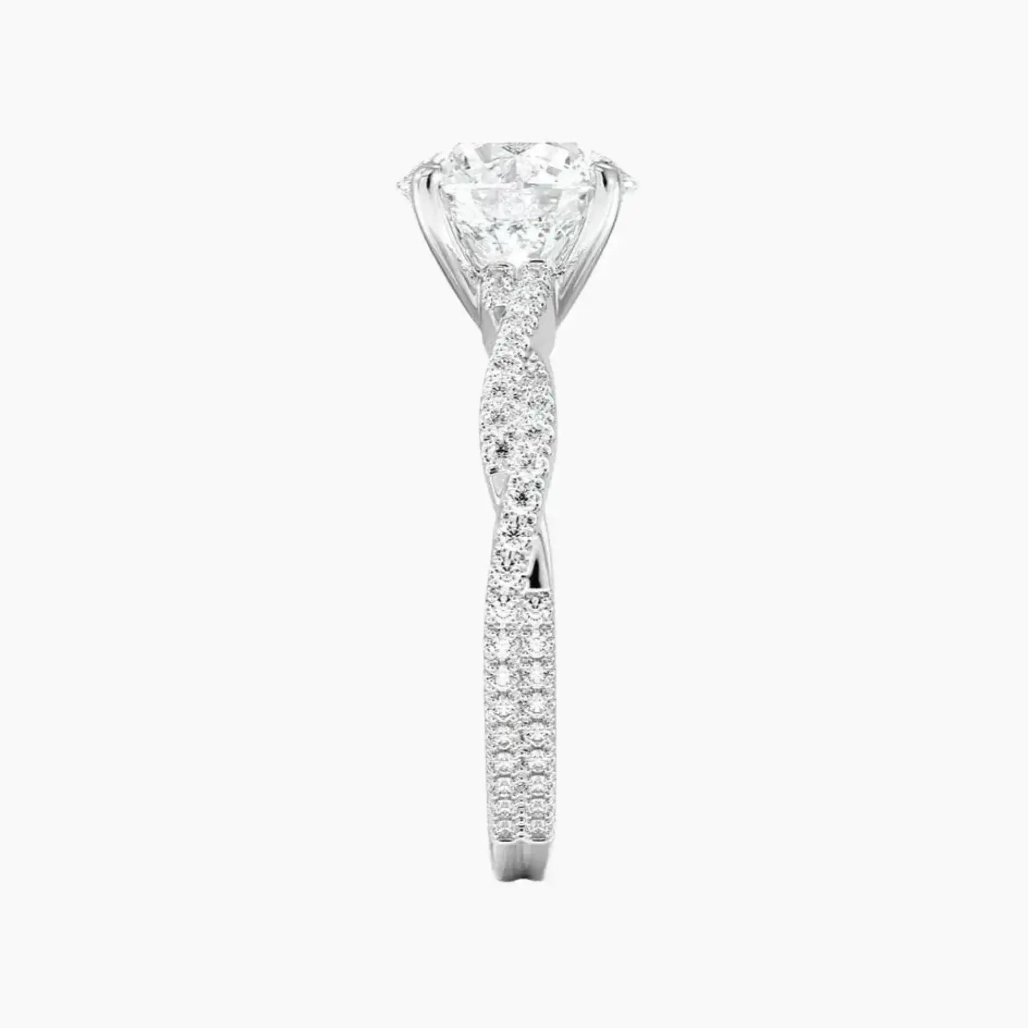OBSER358 - Cassia Solitaire Round engagement ring setting view 3