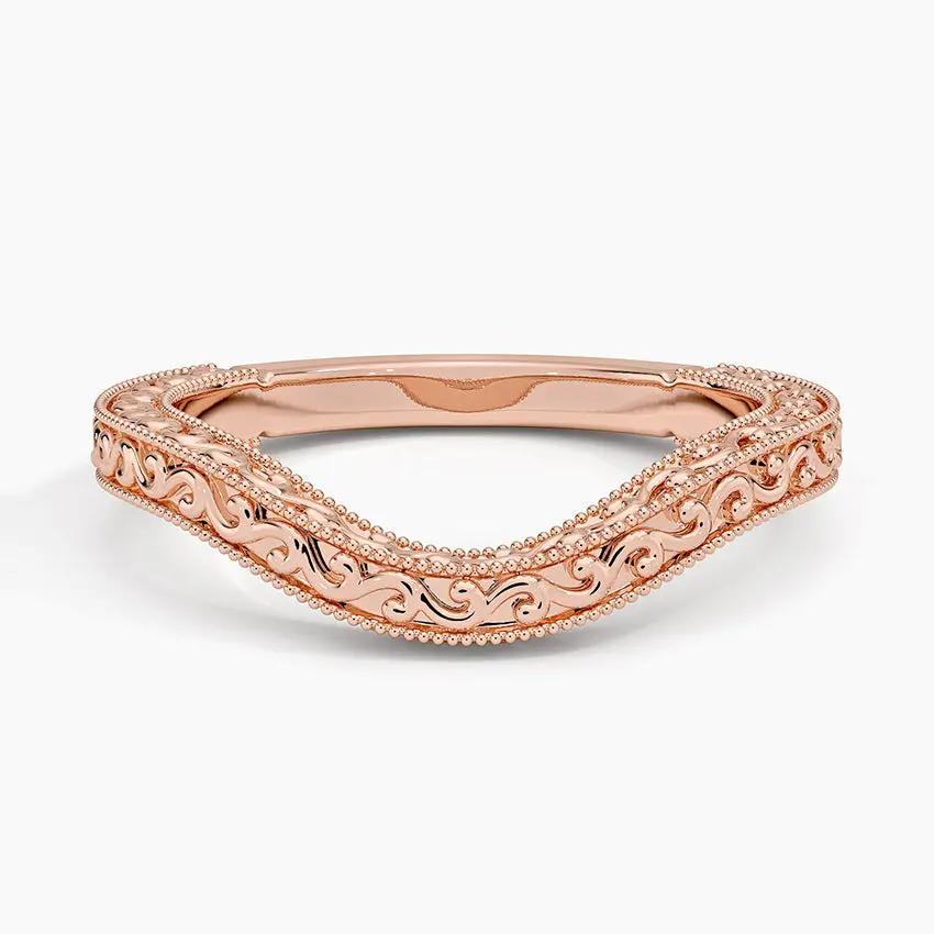 Hudson Contour Wedding Band Ring - LR50 Camélia™