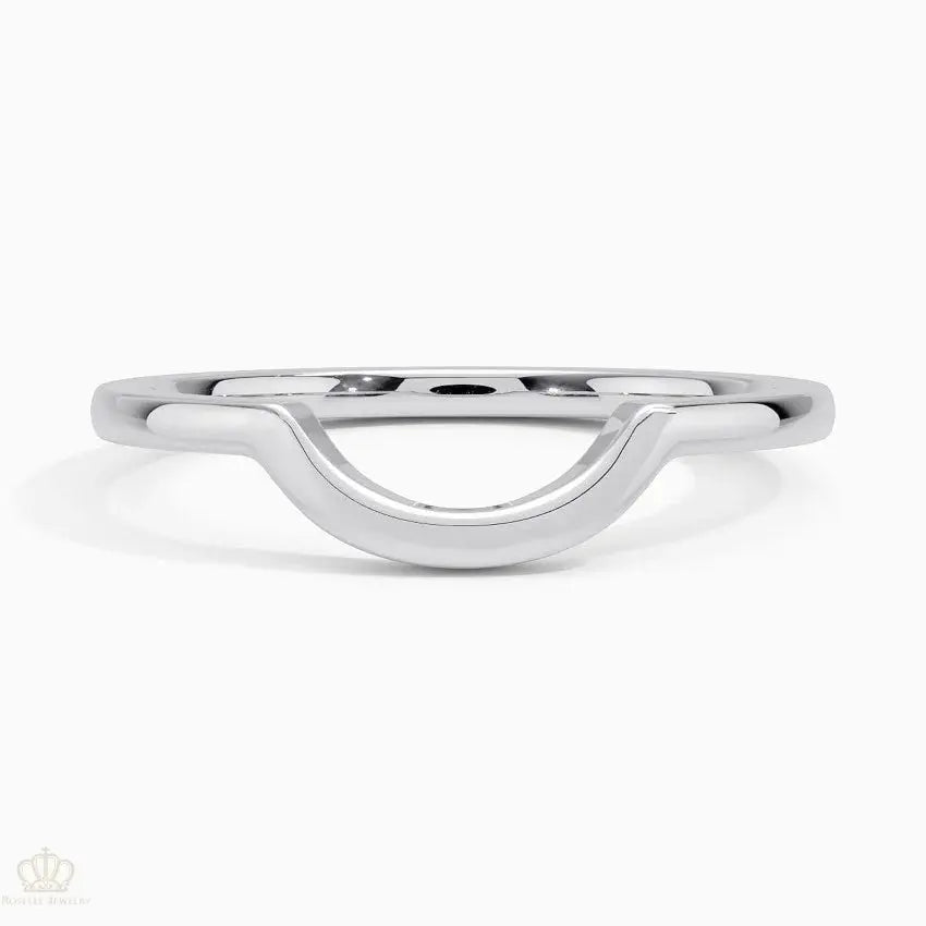 Midi Half Moon Nesting Wedding Band Ring - LR54 - Roselle Jewelry