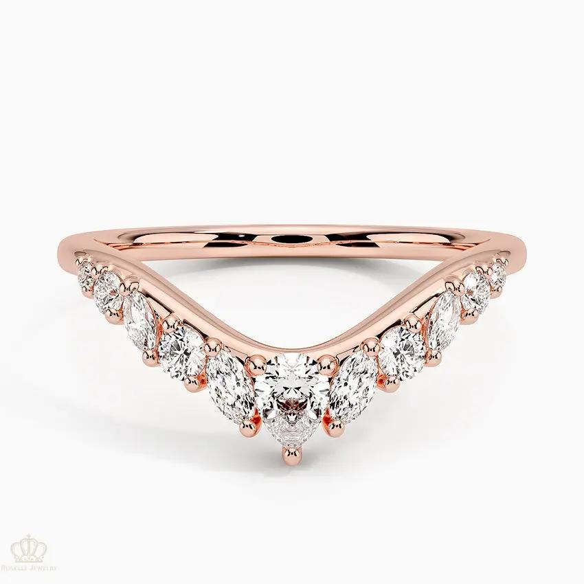 Floriana Contoured Wedding Band Ring - LR112 Camélia™
