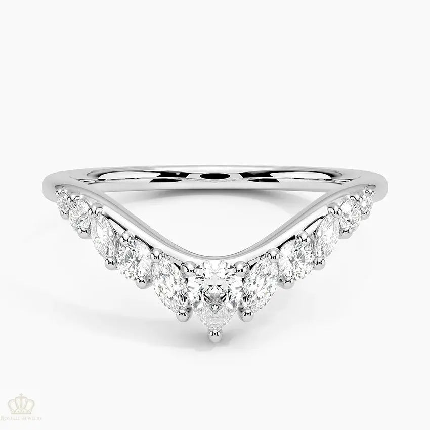 Floriana Contoured Wedding Band Ring - LR112 Camélia™