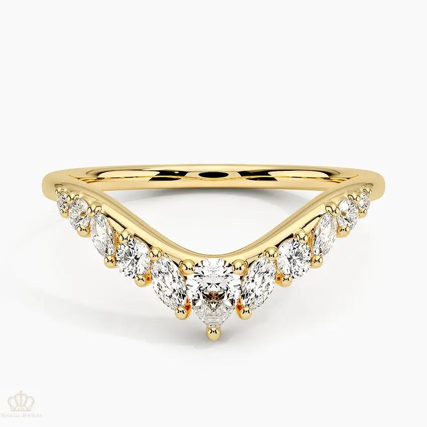 Floriana Contoured Wedding Band Ring - LR112 Camélia™