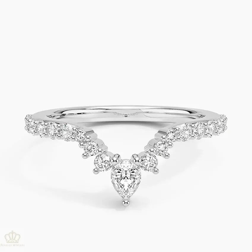 Grand Lunette Wedding Band Ring - LR114 Camélia™
