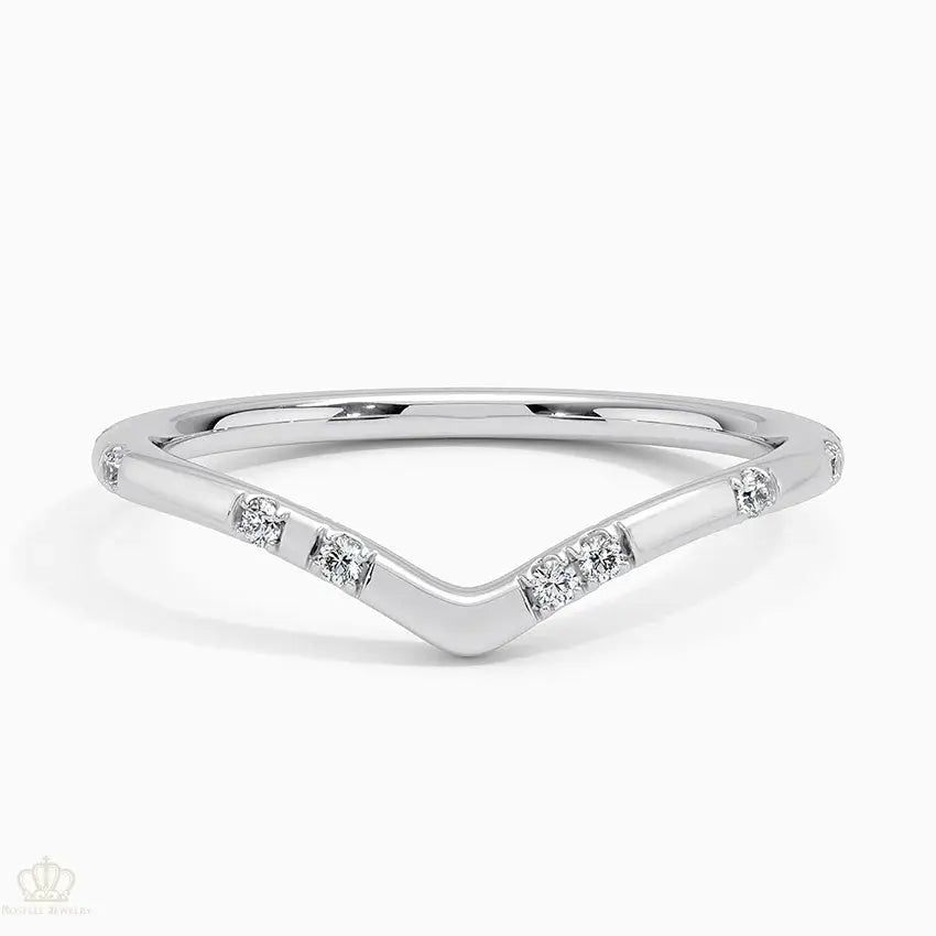 Astra Contour Wedding Band Ring - LR71 - Roselle Jewelry
