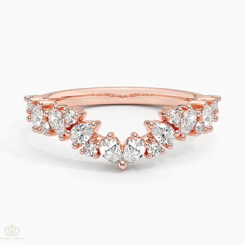 0.51CTW Olivetta Wedding Band Ring - LR48 - Roselle Jewelry