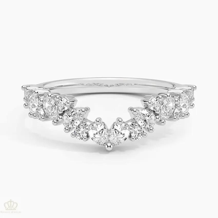 0.51CTW Olivetta Wedding Band Ring - LR48 - Roselle Jewelry