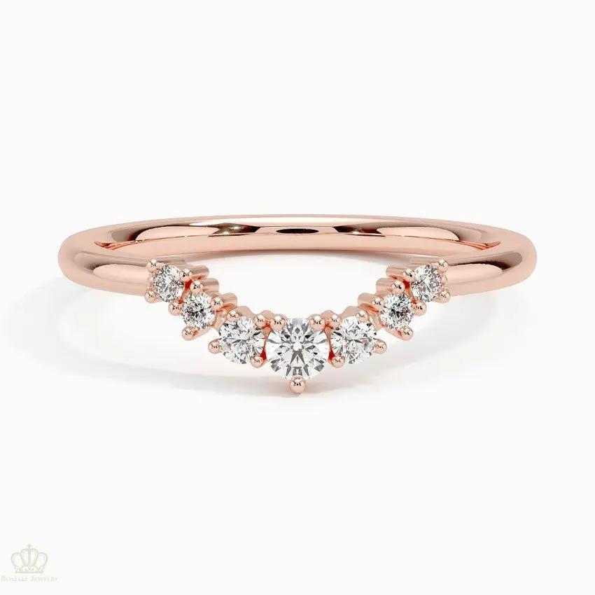 Aria Contoured Wedding Band Ring - LR69 - Roselle Jewelry