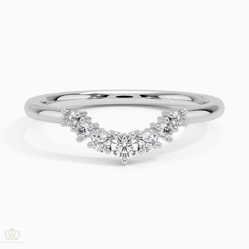 Aria Contoured Wedding Band Ring - LR69 - Roselle Jewelry