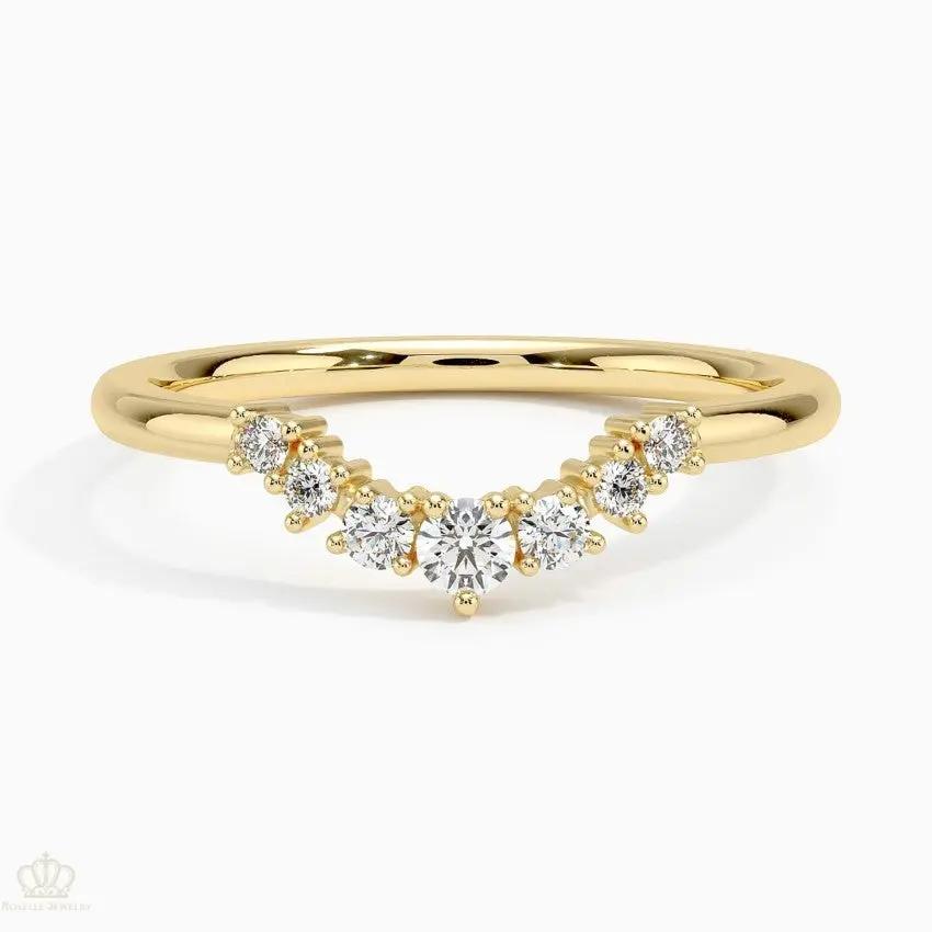 Aria Contoured Wedding Band Ring - LR69 - Roselle Jewelry