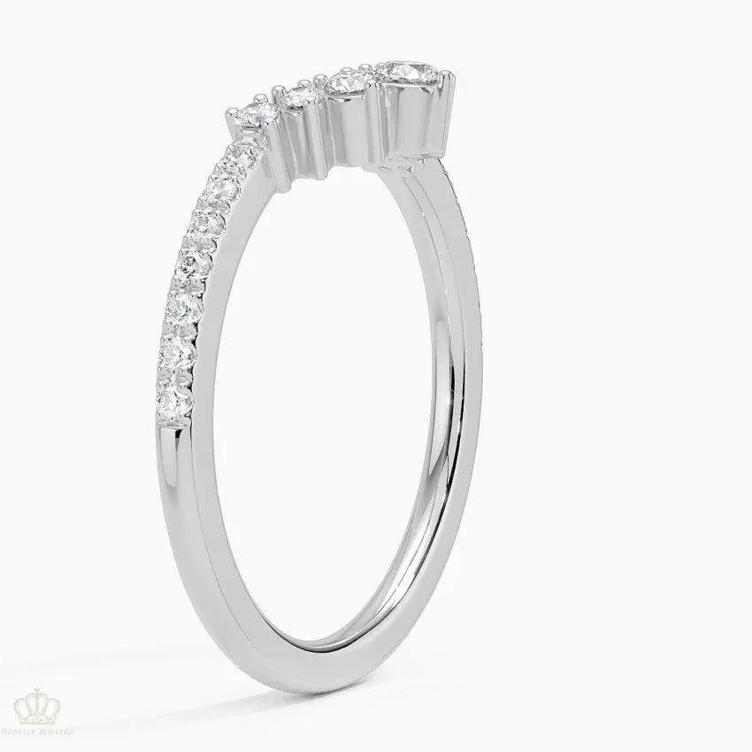 Luxe Belle Wedding Band Ring - LR102 Camélia™