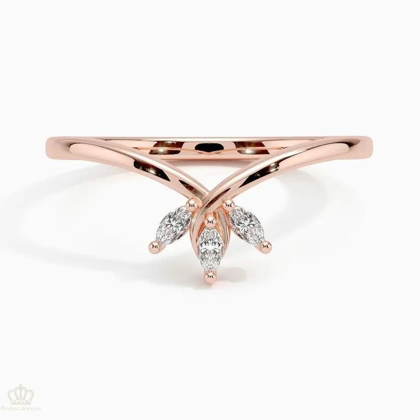 Abelia Wedding Band Ring - LR93 Camélia™