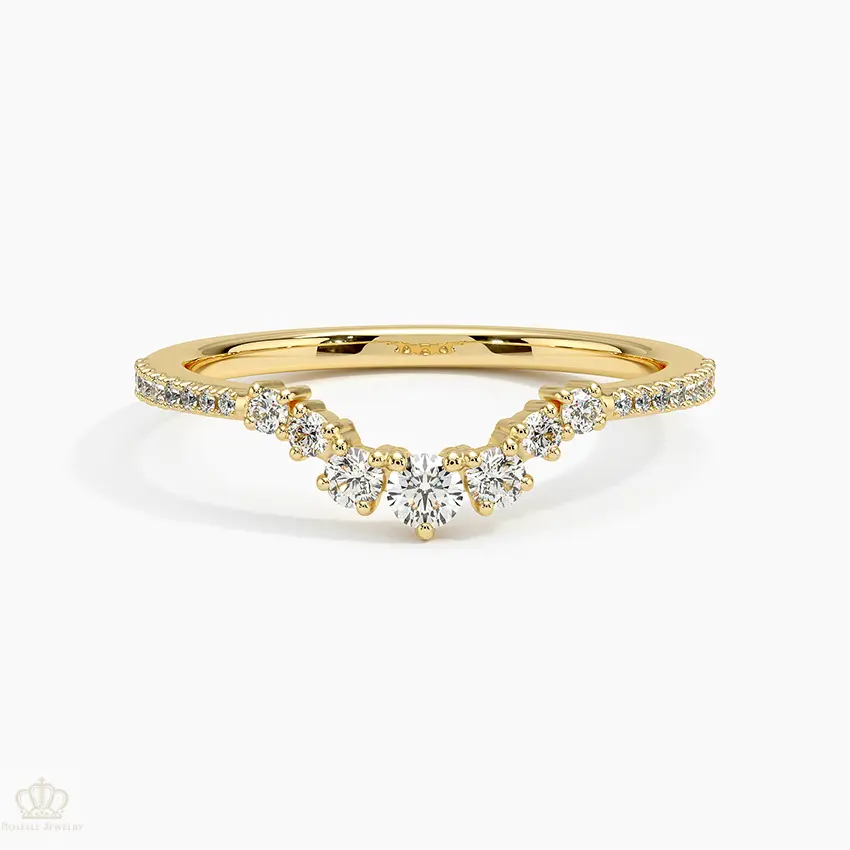Luxe Aria Contoured Wedding Band Ring - LR106 Camélia™