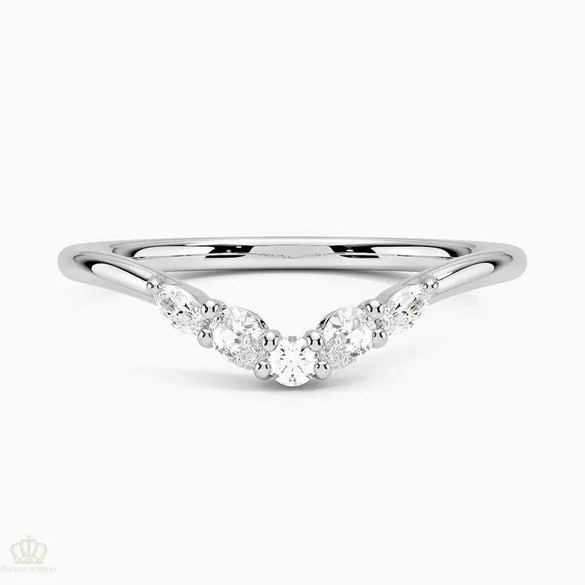 Camille Contoured Wedding Band Ring - LR66 - Roselle Jewelry