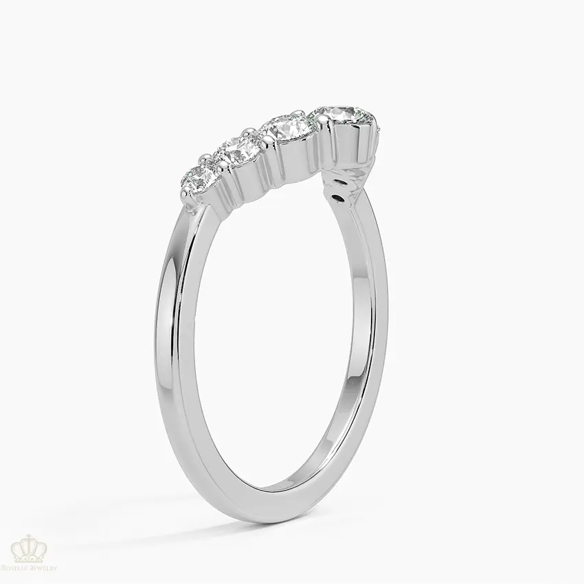 Emilie Contour Wedding Band Ring - LR113 Camélia™