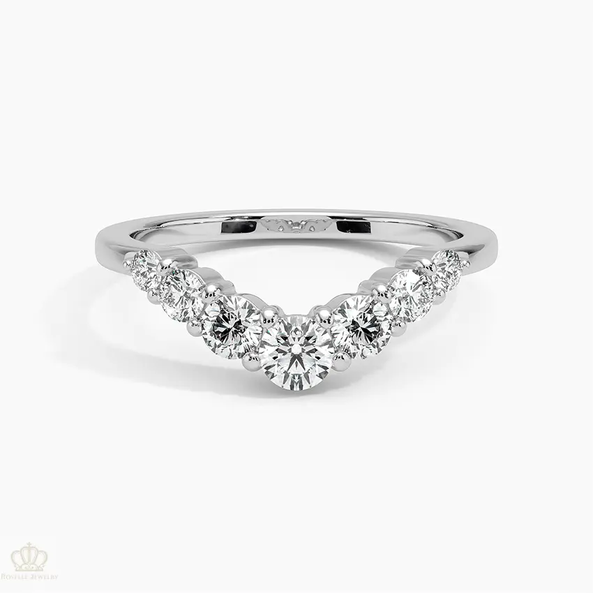 Emilie Contour Wedding Band Ring - LR113 Camélia™