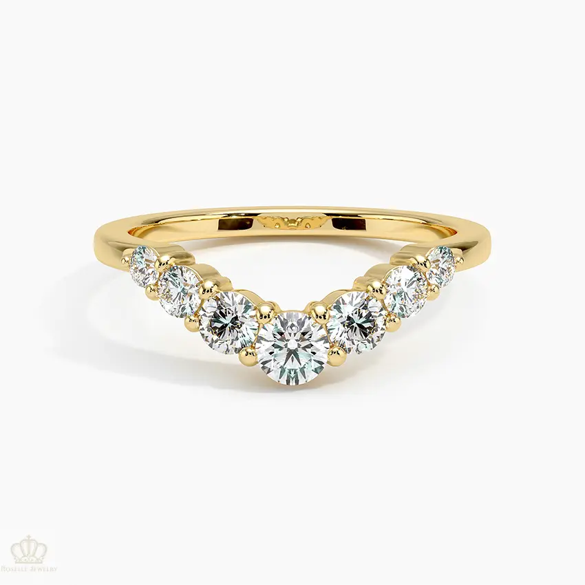 Emilie Contour Wedding Band Ring - LR113 Camélia™