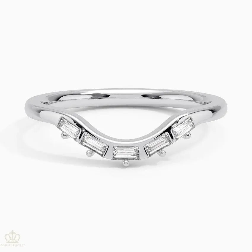 Staccato Baguette Wedding Band Ring - LR85 Camélia™