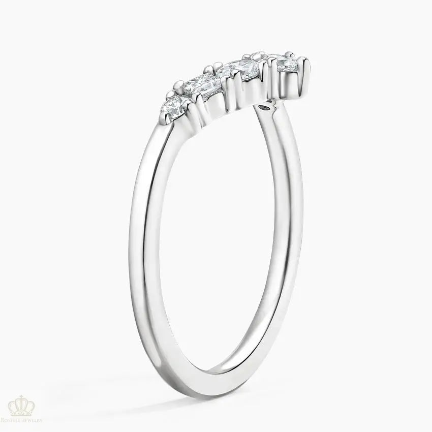Desirée Contoured Wedding Band Ring - LR108 Camélia™