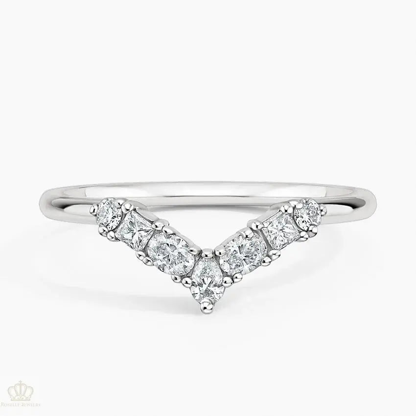 Desirée Contoured Wedding Band Ring - LR108 Camélia™
