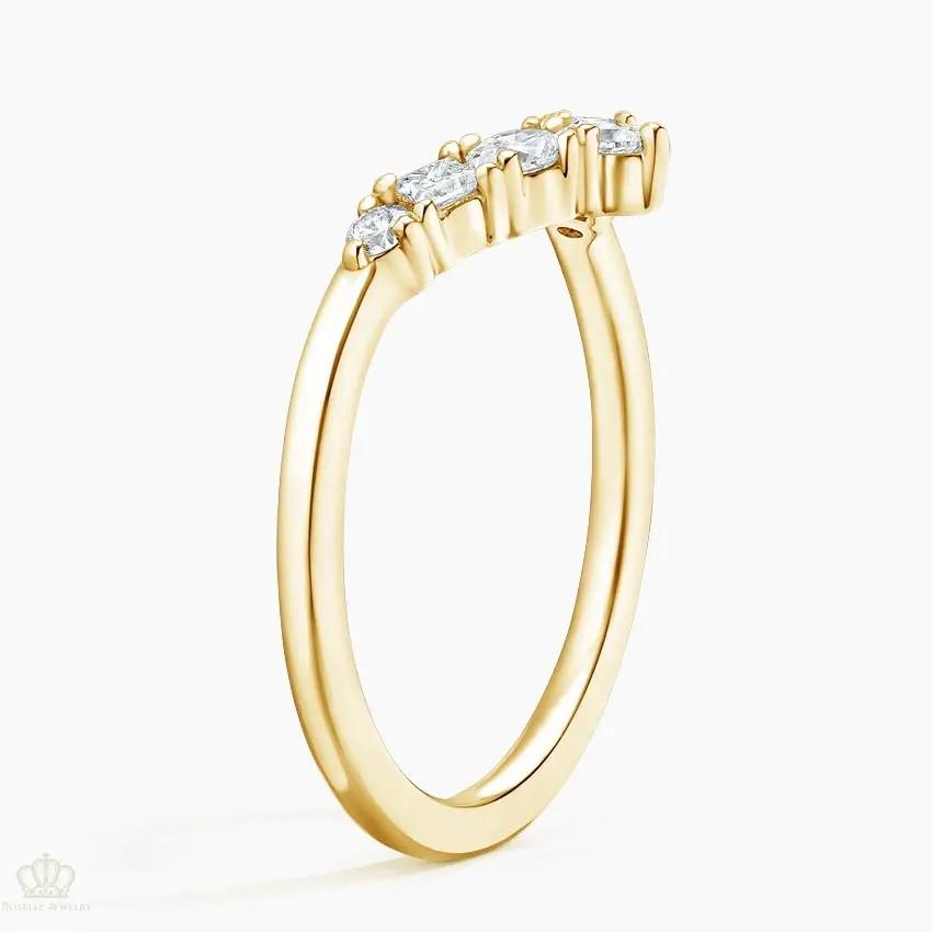 Desirée Contoured Wedding Band Ring - LR108 Camélia™