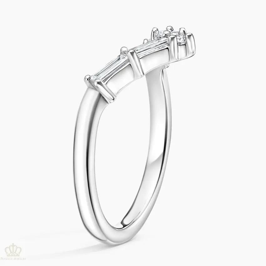 Baguette Contoured Wedding Band Ring - LR80 Camélia™