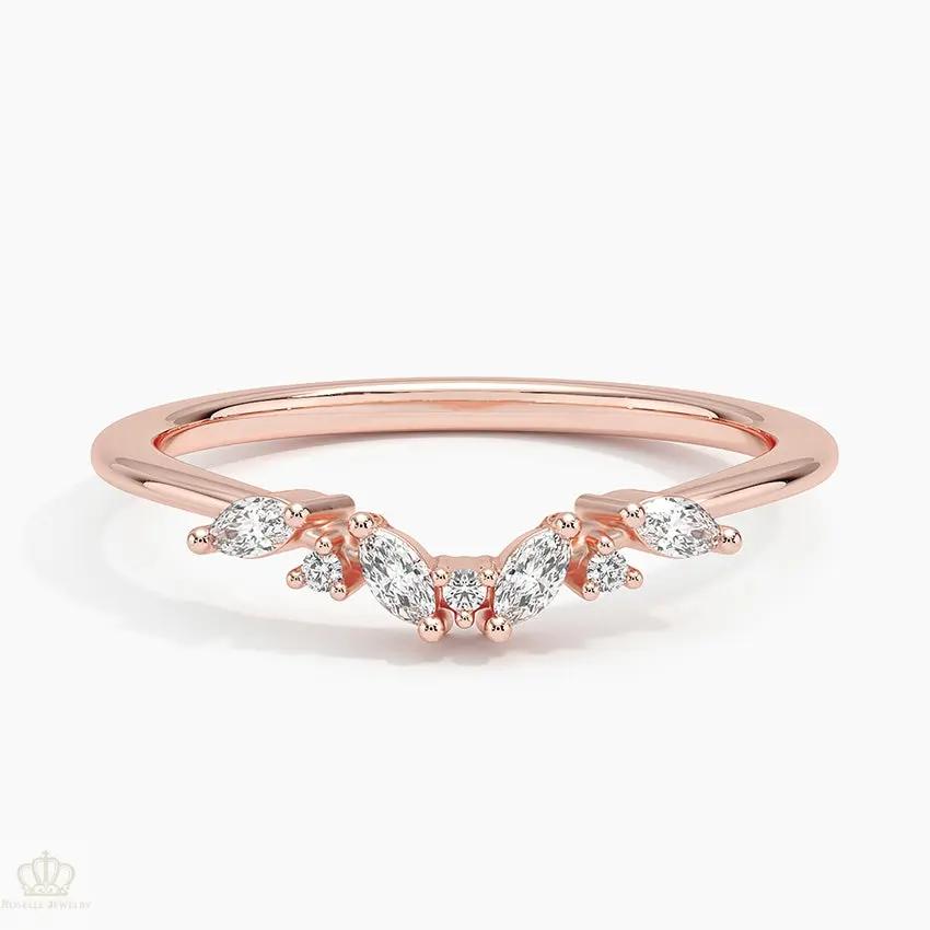 Yvette Diamond 0.15ctw Wedding Band Ring - LR43 Camélia™