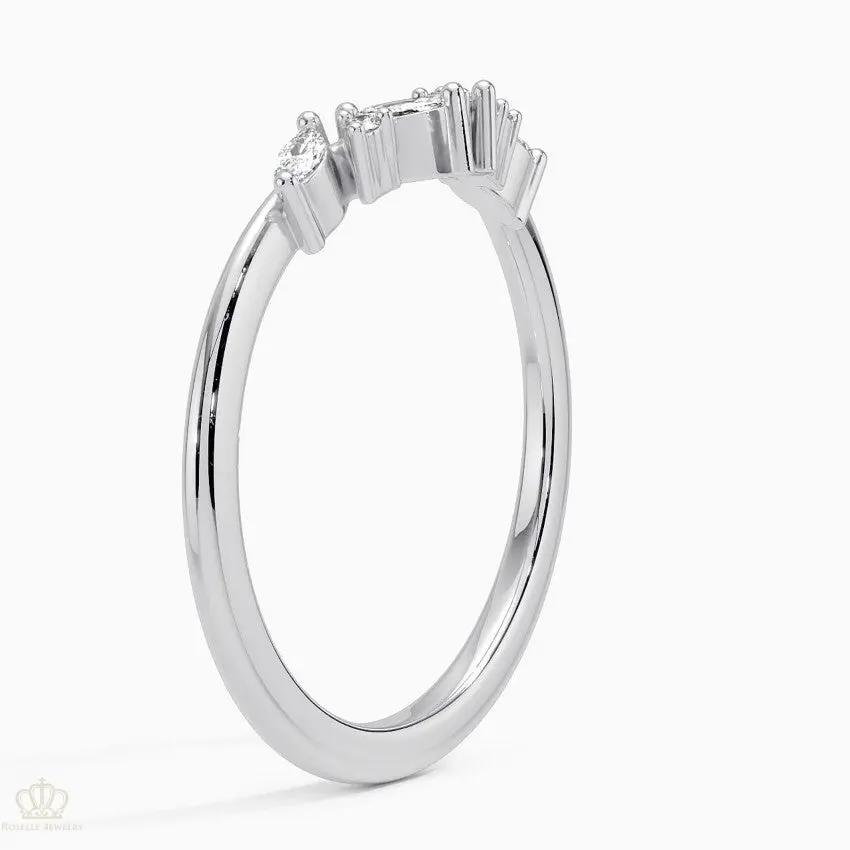 Yvette Diamond 0.15ctw Wedding Band Ring - LR43 Camélia™