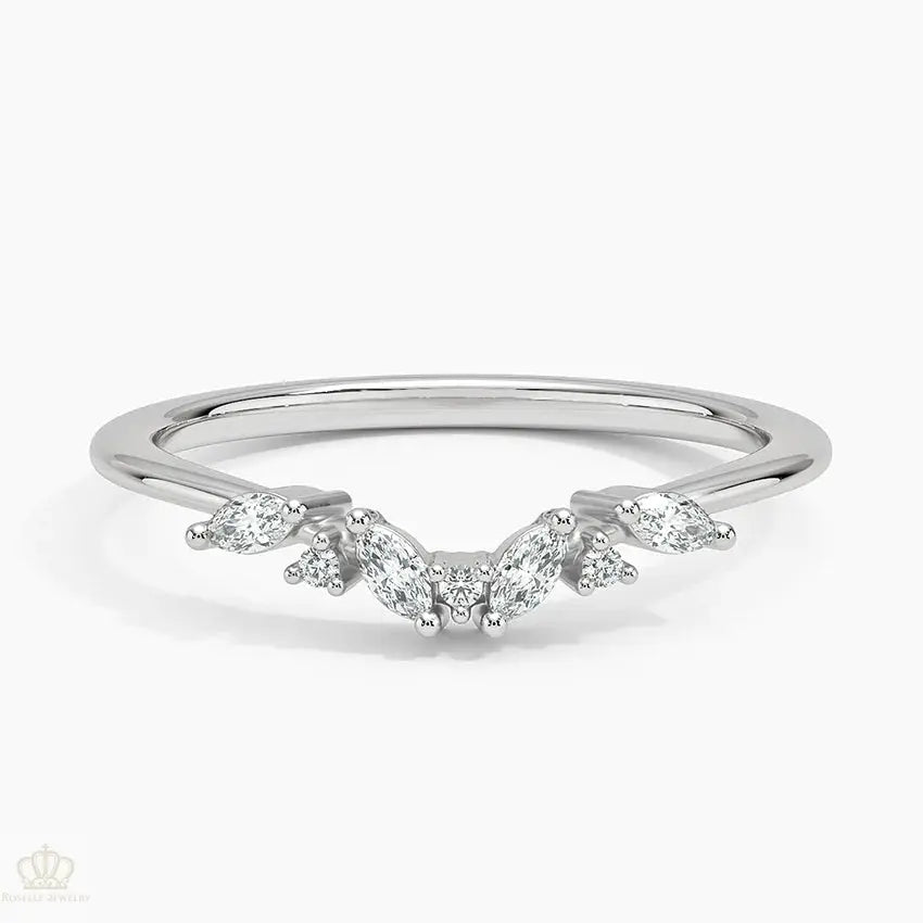Yvette Diamond 0.15ctw Wedding Band Ring - LR43 Camélia™
