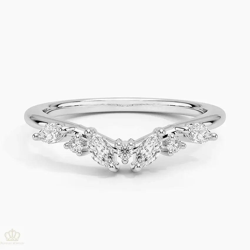 0.28CTW Luxe Yvette Diamond Wedding Band Ring - LR56 - Roselle Jewelry