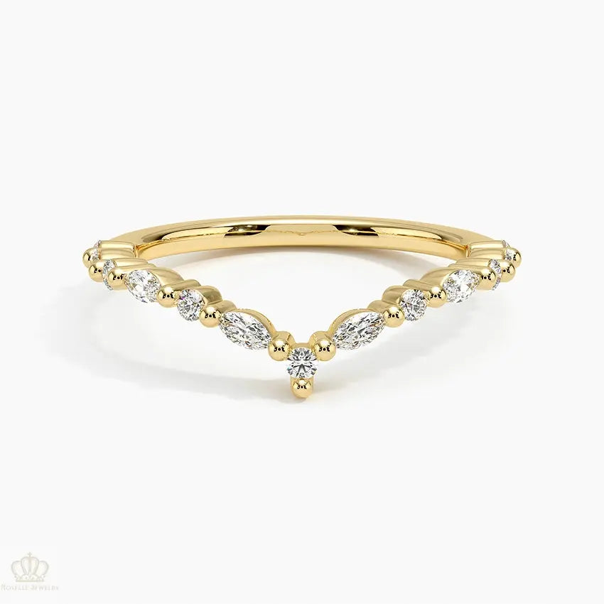 0.31CTW Delicate Versailles Contour Diamond Wedding Band Ring - LR45 Camélia™