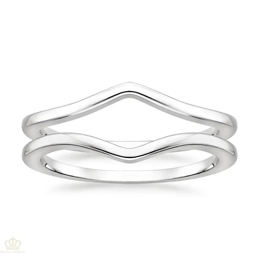 Chevron Nested Ring Stack Wedding Band Ring - LR53 - Roselle Jewelry