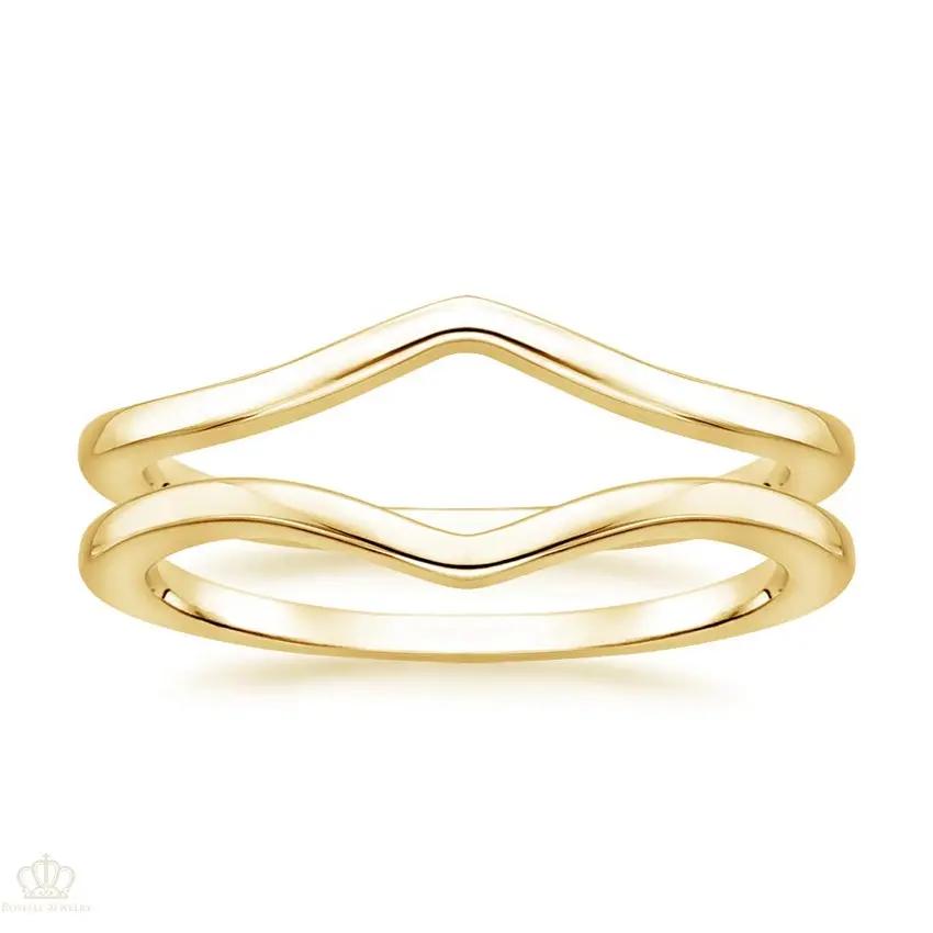 Chevron Nested Ring Stack Wedding Band Ring - LR53 - Roselle Jewelry