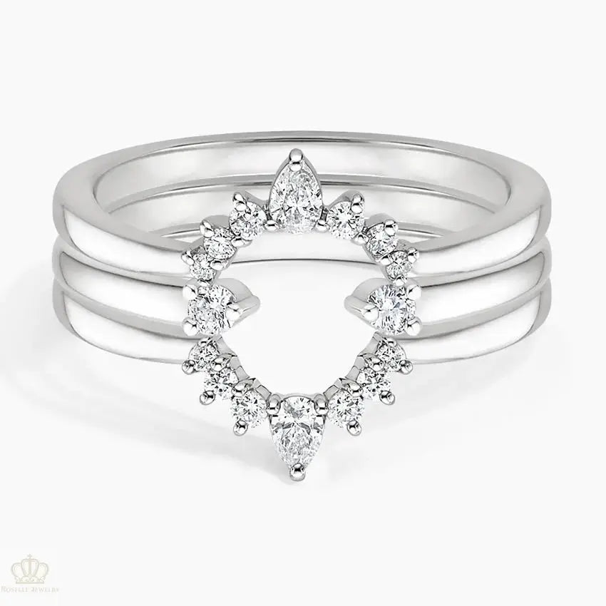 Lunette Wren Stack Wedding Band Ring - LR117 Camélia™
