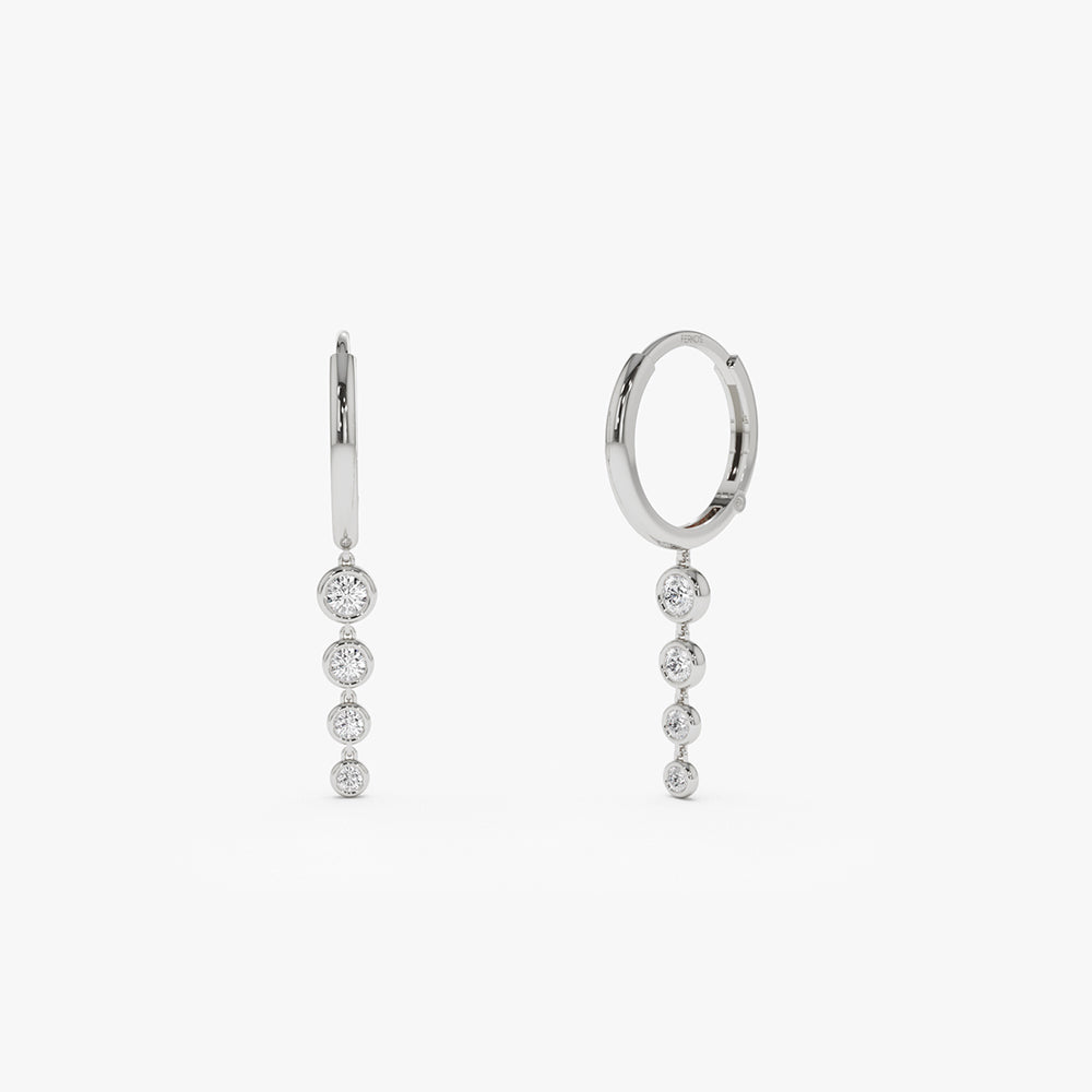 OBFJ2109 - 14k Dangling Diamond Drop Earrings 6