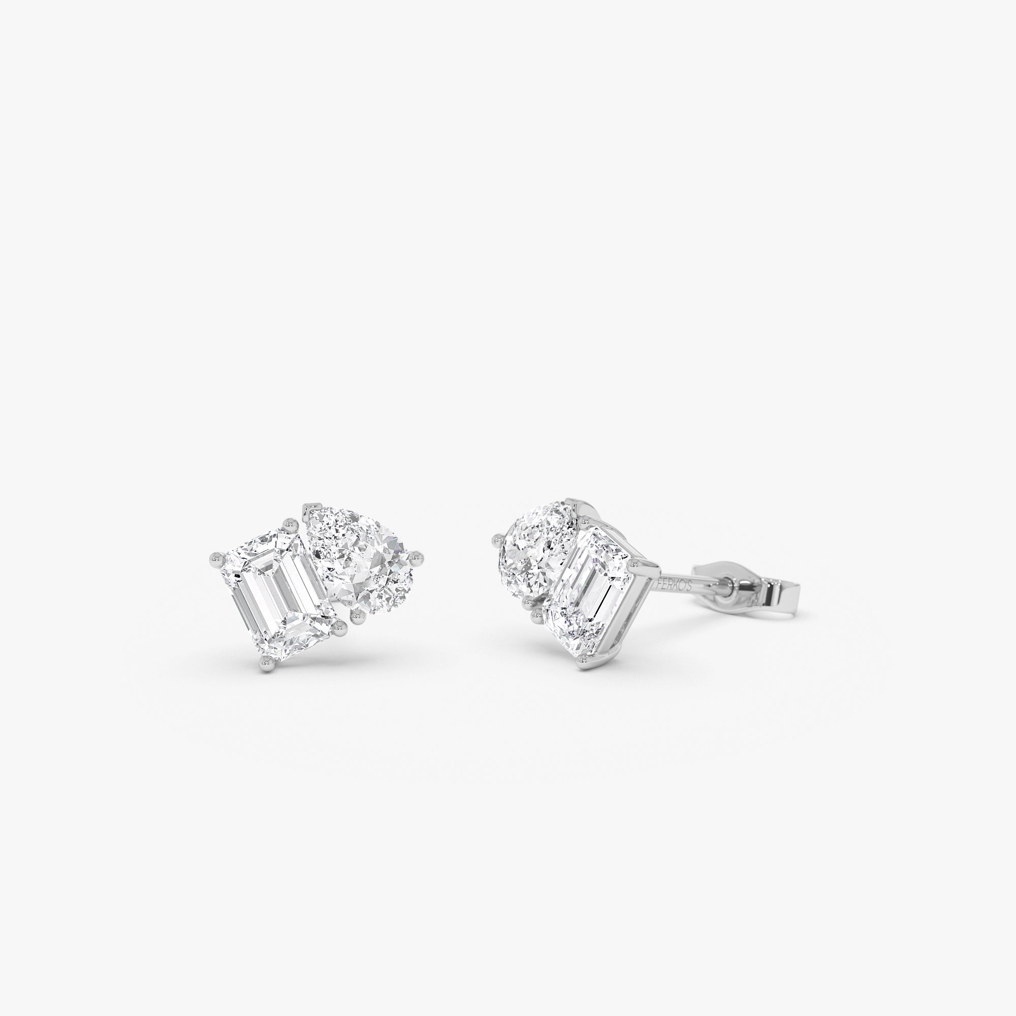 OBFJ0571 - 1.80 ctw 14k Toi et Moi Lab Grown Diamond Studs - Gemma 7