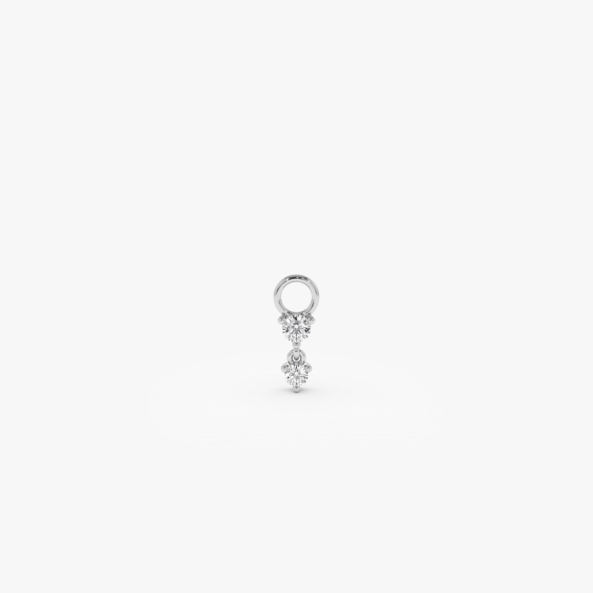 OBFJ1072 - 14k Diamond Dangle Hoop Charm 5