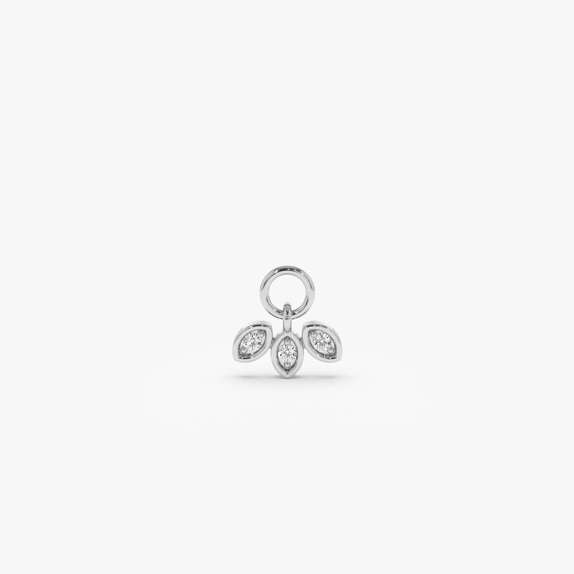 OBFJ1070 - 14k Leaf Shape Hoop Charm 5