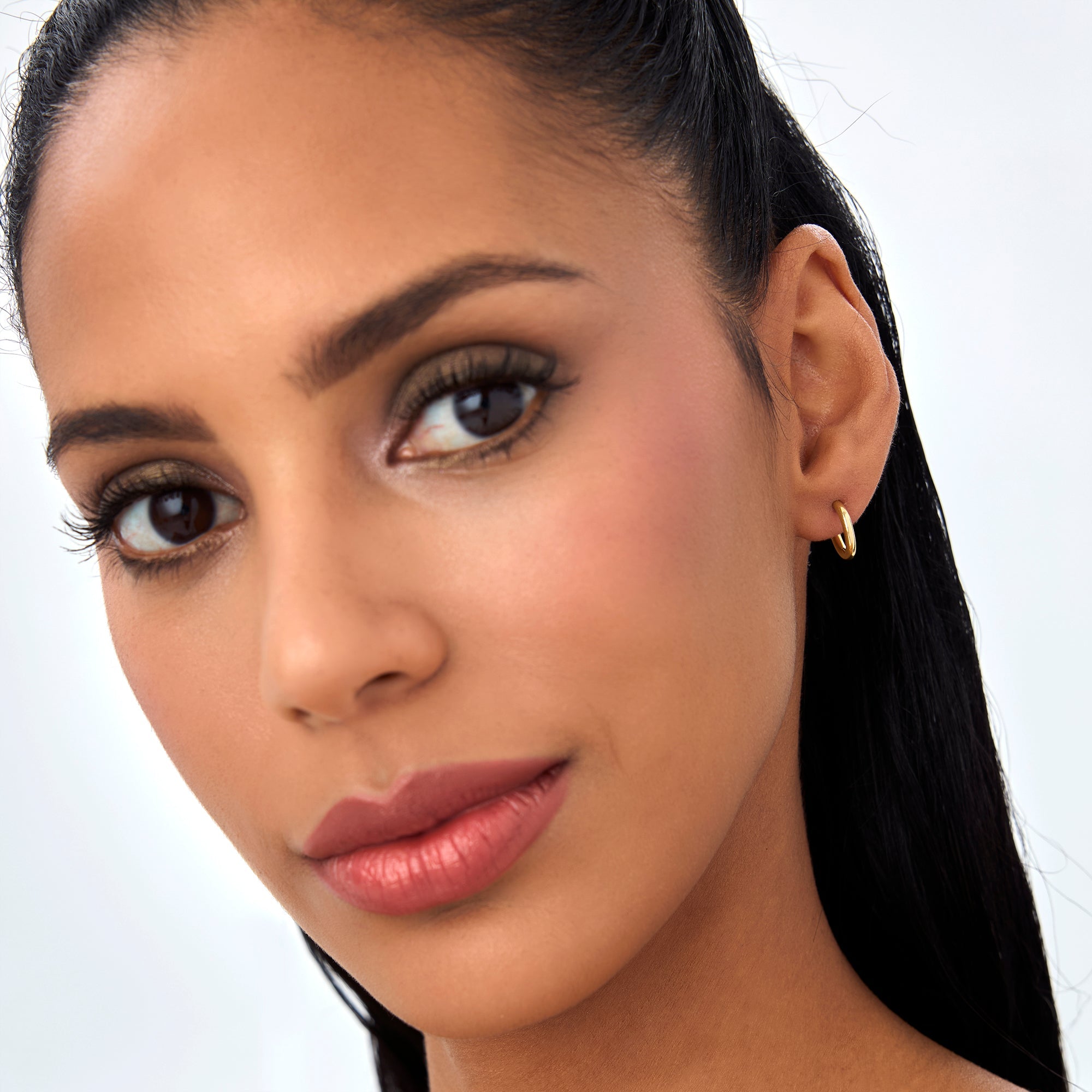 OBFJ0742 - 14K 2MM Dainty Gold Hoops 2